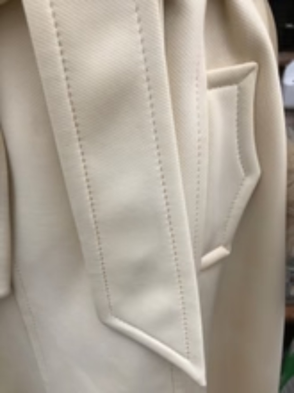 Vintage 60’s LIlli Ann White Cream Ombré Fox Fur Princess Fit and Flare Belted - Picture 15 of 15